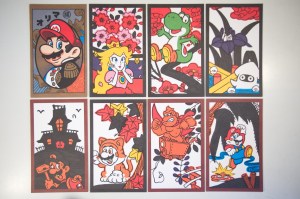 Ensemble de cartes postales Mario Hanafuda (02)