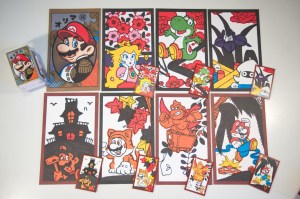 Ensemble de cartes postales Mario Hanafuda (03)