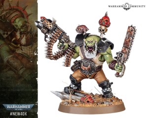 Warhammer 40,000 - Armageddon (warhammer fig Ork Boss Nob devant)